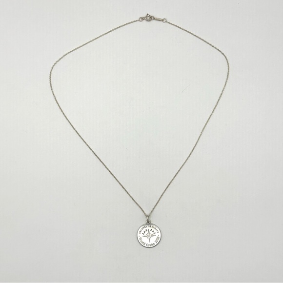 Tiffany & Co Silver World  Cruise 2008 Crystal Serenity Pendant Necklace - Picture 6 of 8
